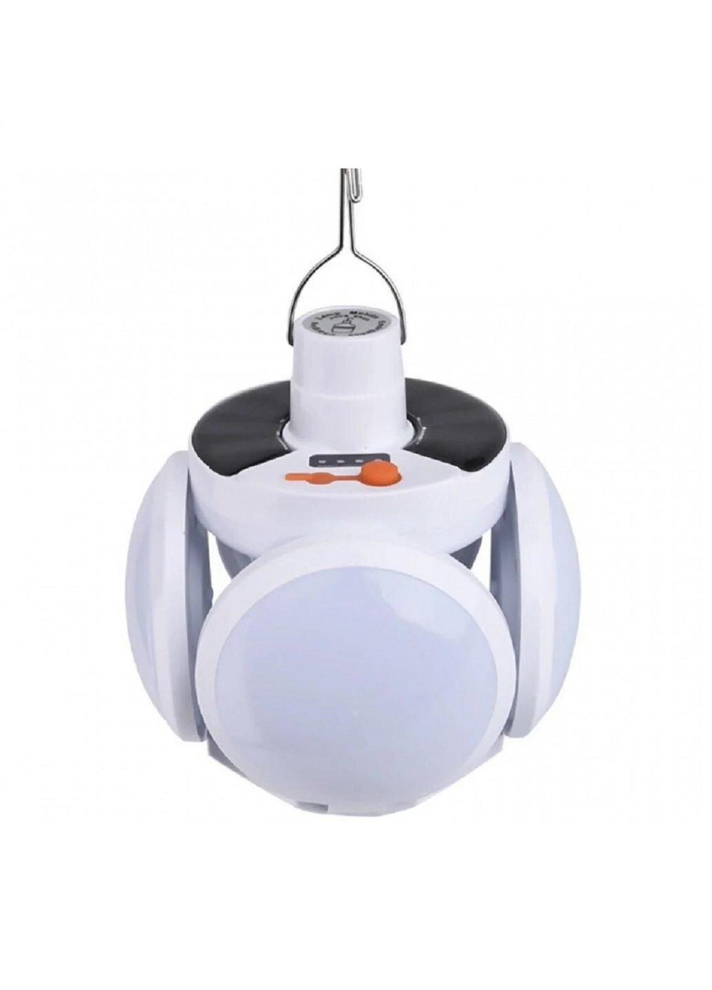 Подвесная лампа фонарь для кемпинга и отдыха на аккумуляторе с солнечной панелью USB 4 режима свечения (485590-Нов) Белый Francesco Marconi (249971689)