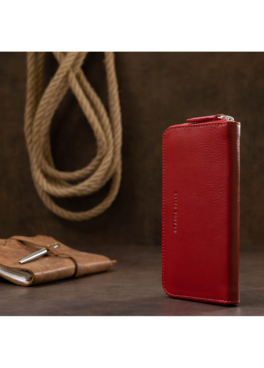 Жіночий шкіряний гаманець 19,5х10х2,5 см Grande Pelle (252131960)