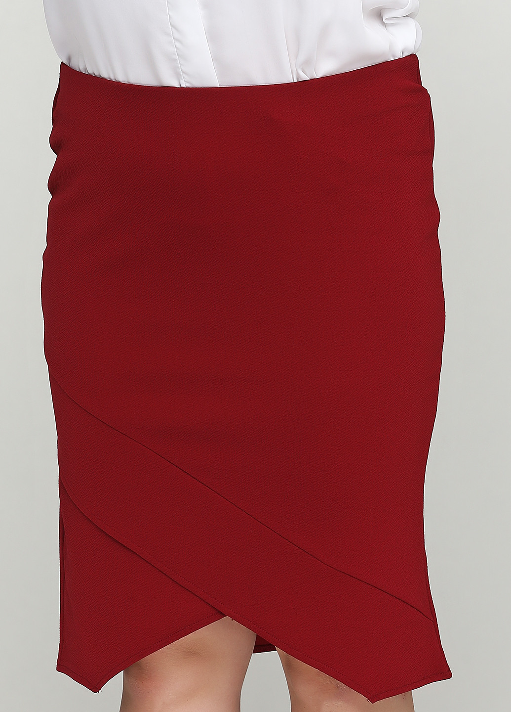 Светло-бордовая кэжуал однотонная юбка C&A
