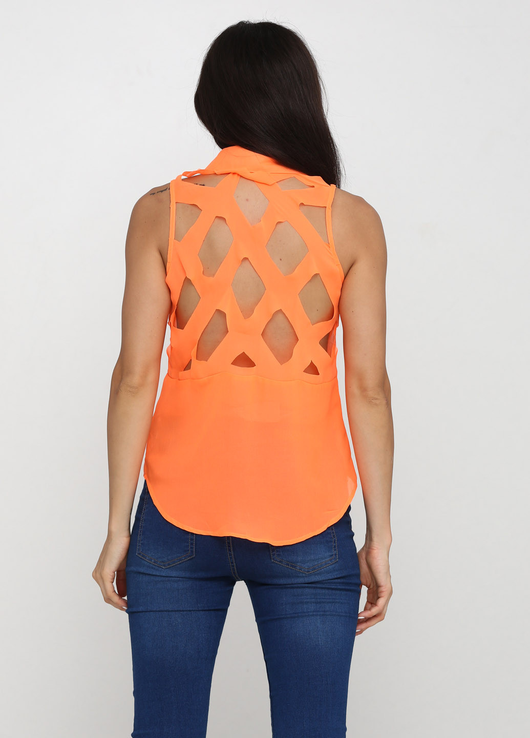Кислотно-оранжева літня блуза BLVD