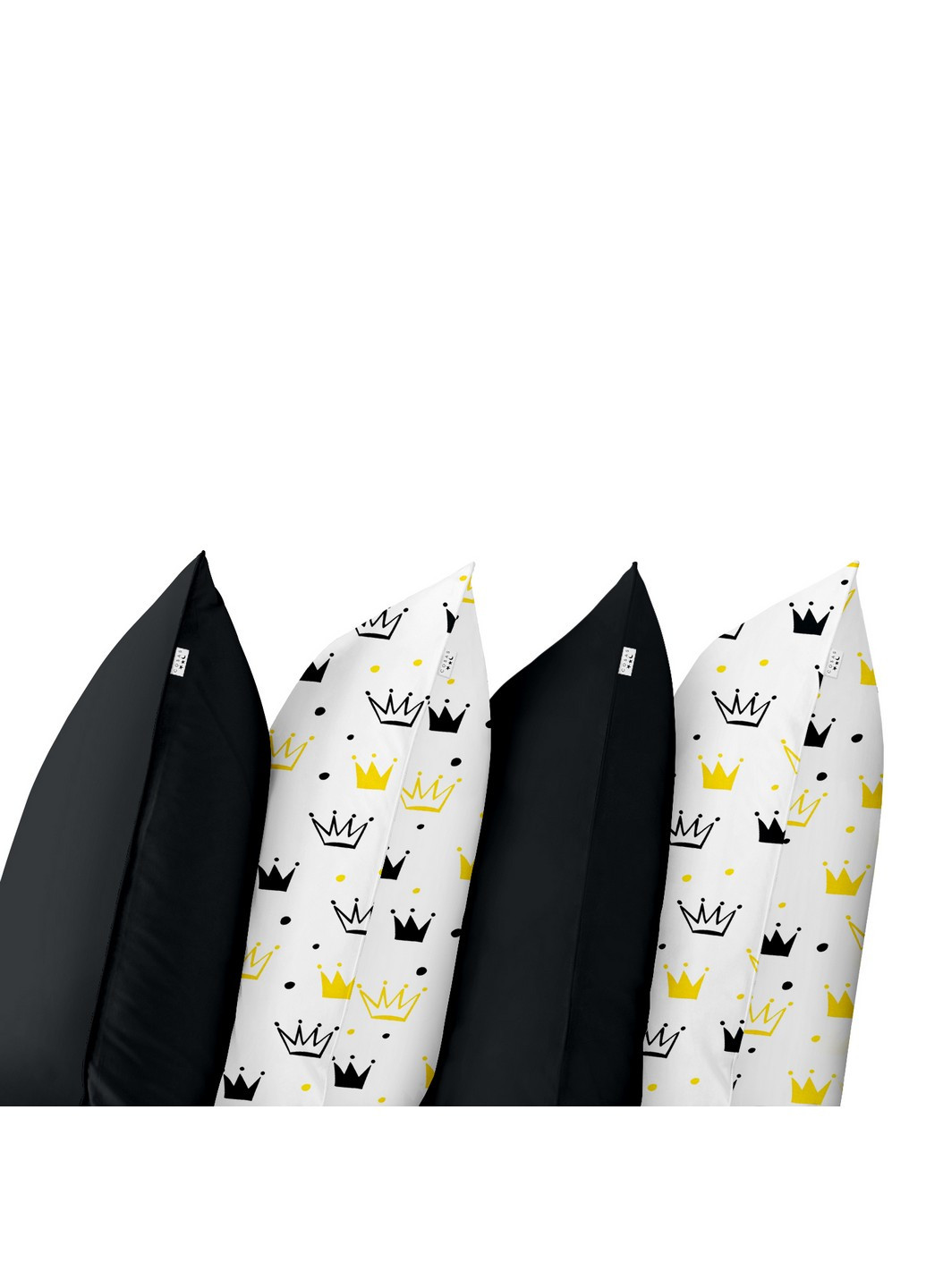 Набір наволочок BLACK CROWNS YELLOW M (4 шт. 40х60/50х70) Cosas set4pillow_black_50_crownyellow_40 (250270446)