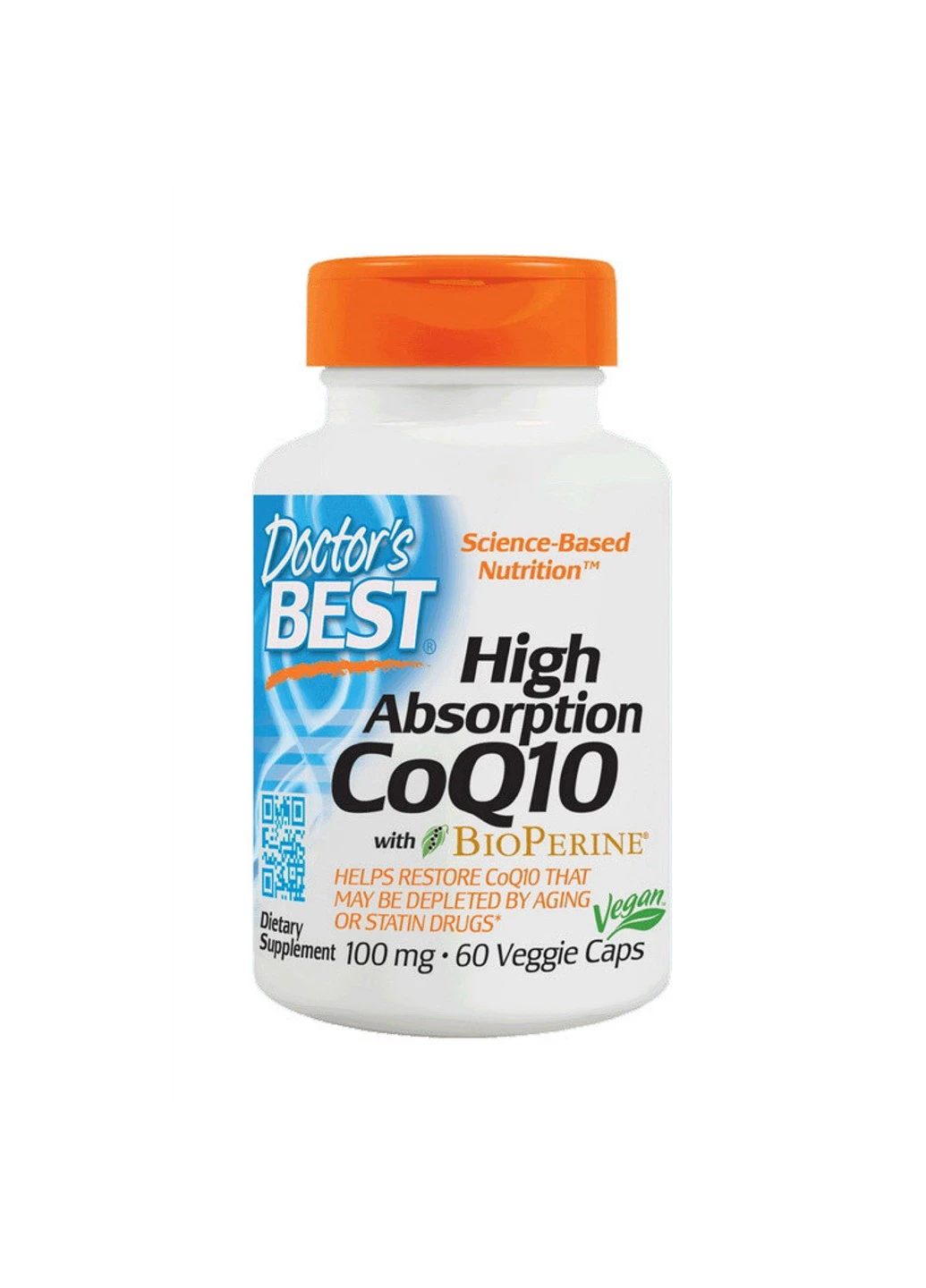 Коензим Q10 High Absorption CoQ10 100 mg with BioPerine (60 капс) доктор бест Doctor's Best (255407931)