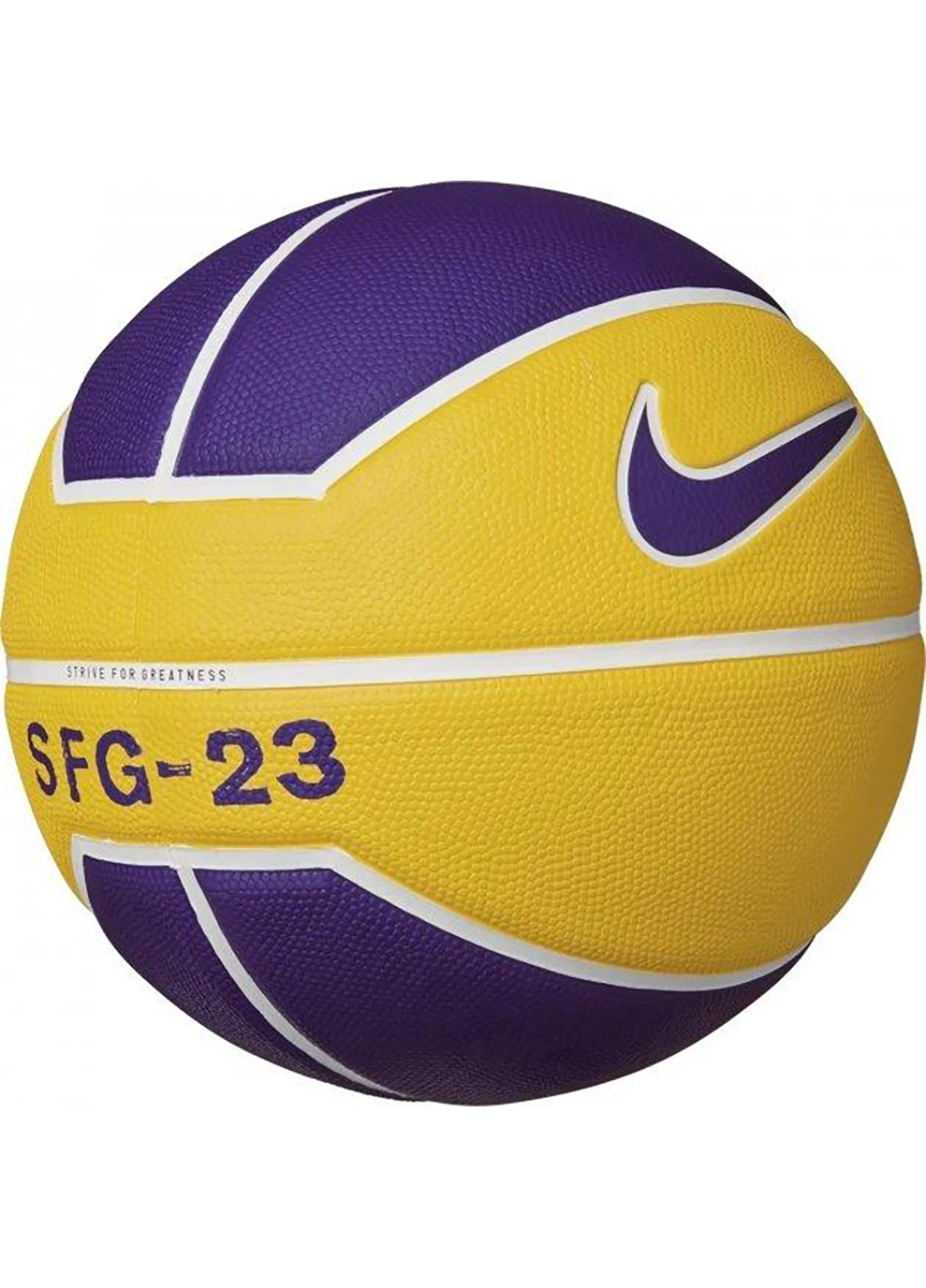 М'яч баскетбольний PLAYGROUND 4P L JAMES Розмір 7 Amarillo/White/White/Field purple N.000.2784.728.07 Nike (253677899)