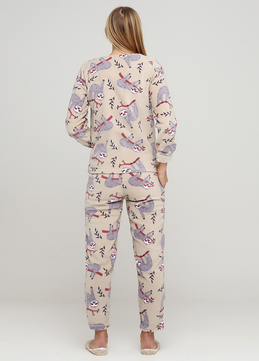 Бежевая всесезон пижама (свитшот, брюки, повязка) свитшот + брюки Pijamoni