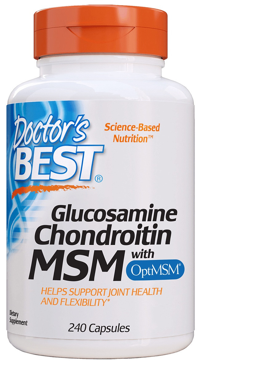 Глюкозамин & Хондроитин & МСМ, OptiMSM,, 240 капсул Doctor's Best (228293297)