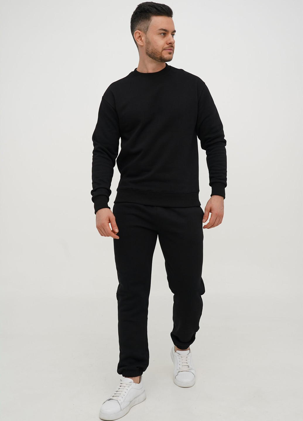 Черный свитшот Trend Collection однотонный без декора (307524196)