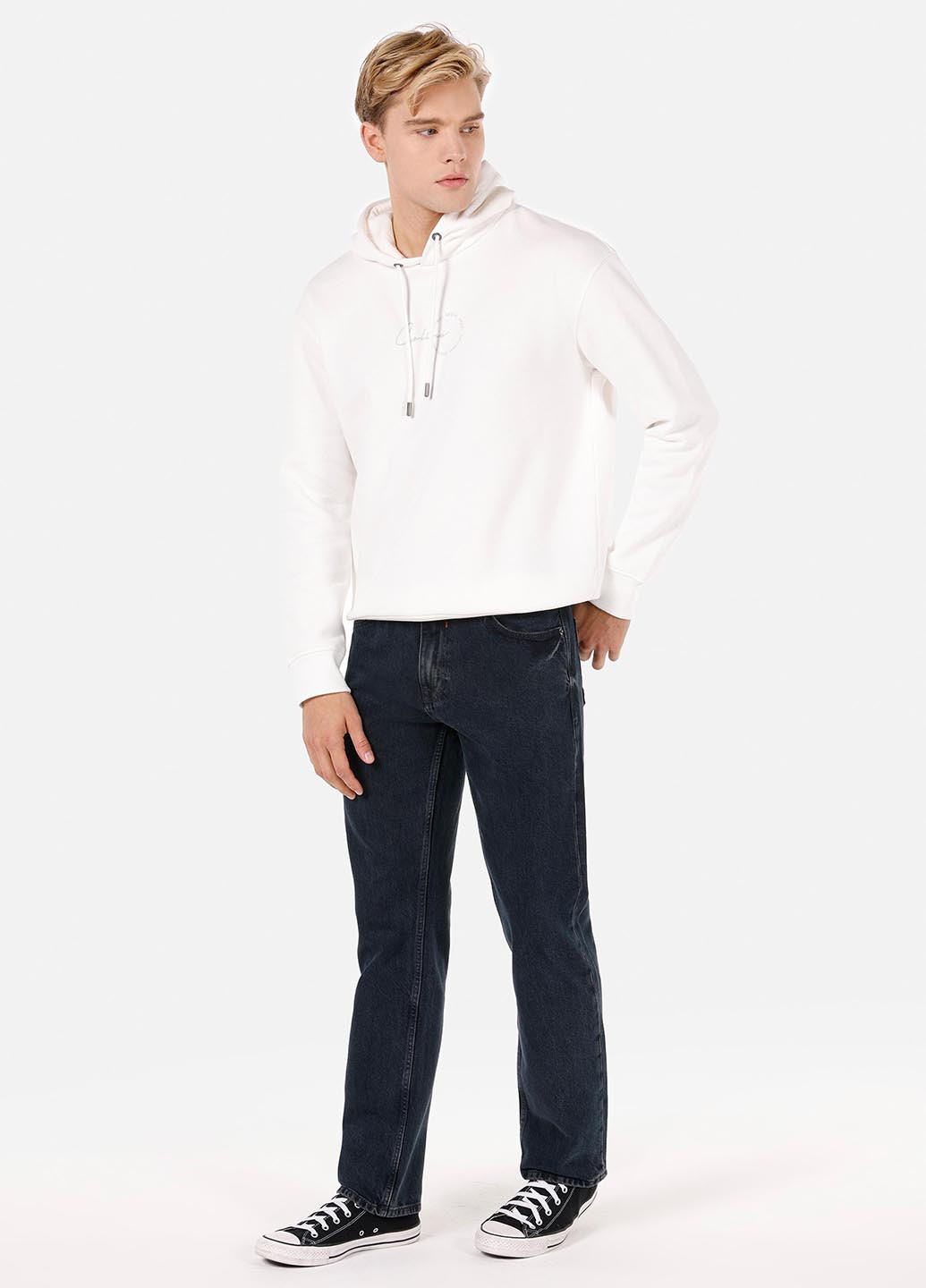 Черные демисезонные прямые джинсы Colin's