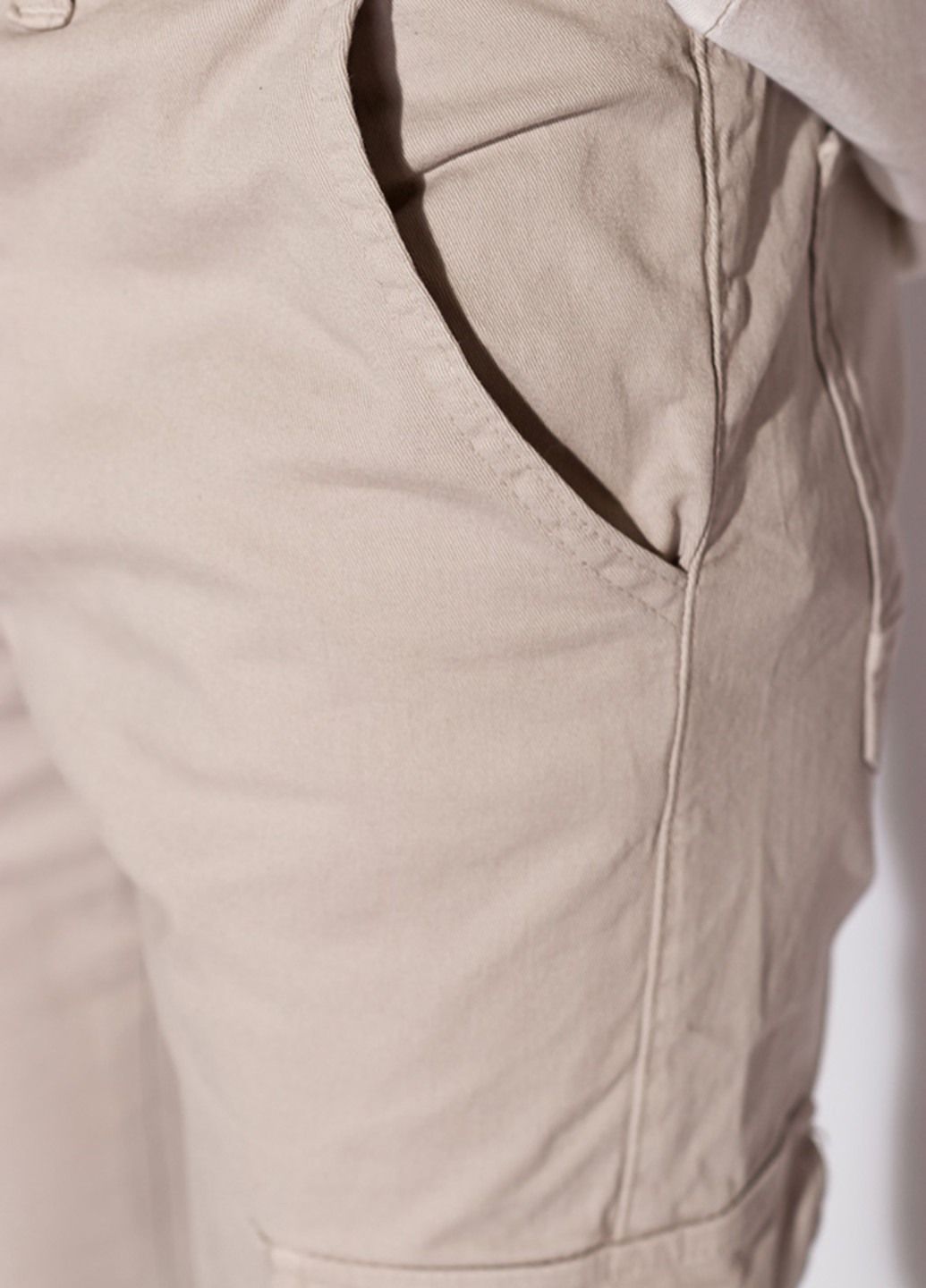 Серо-бежевые кэжуал демисезонные карго брюки Time of Style