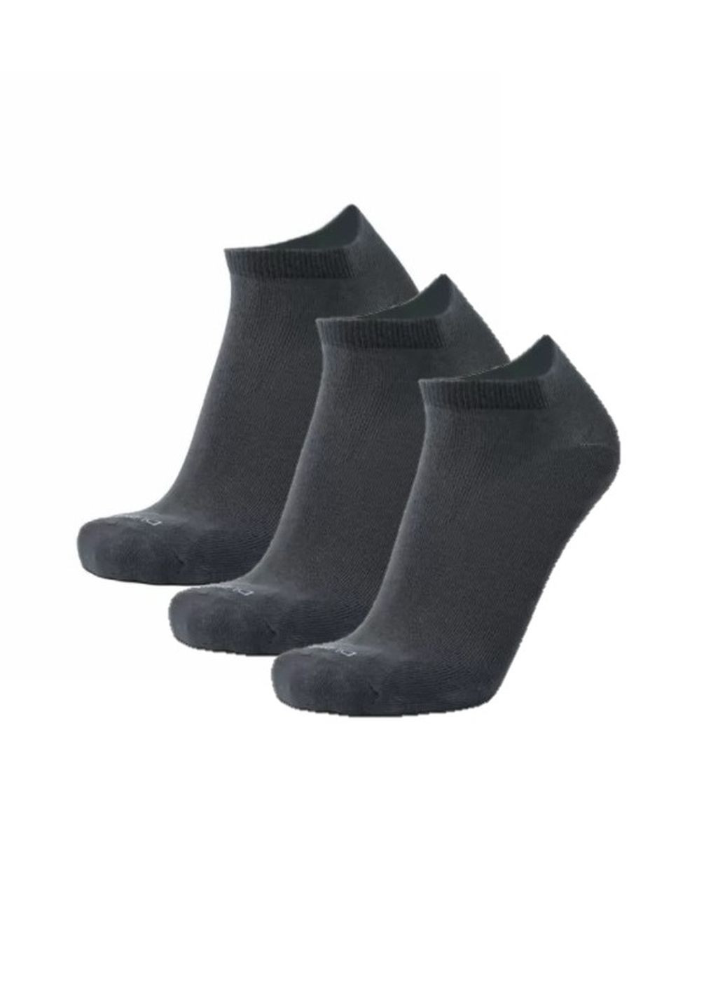 Набор (3шт) мужских носков Duna 7018 однотонные тёмно-серые повседневные