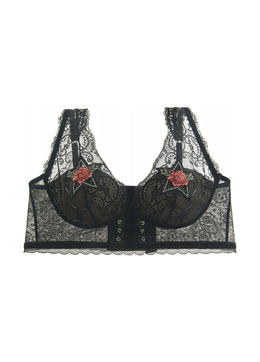 Чёрный бралетт бюстгалтерв Fashion Forms с косточками полиамид