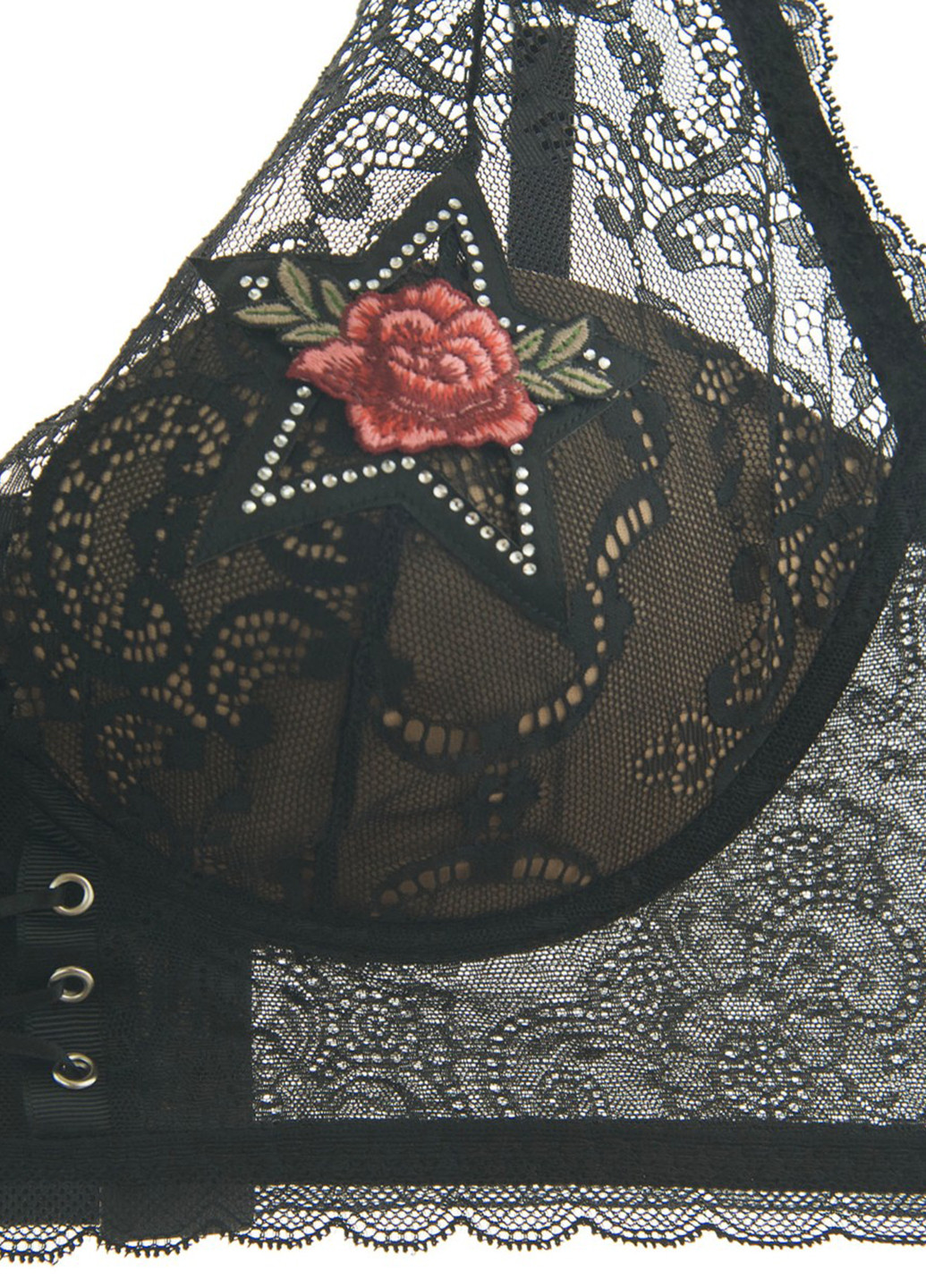 Чёрный бралетт бюстгалтерв Fashion Forms с косточками полиамид