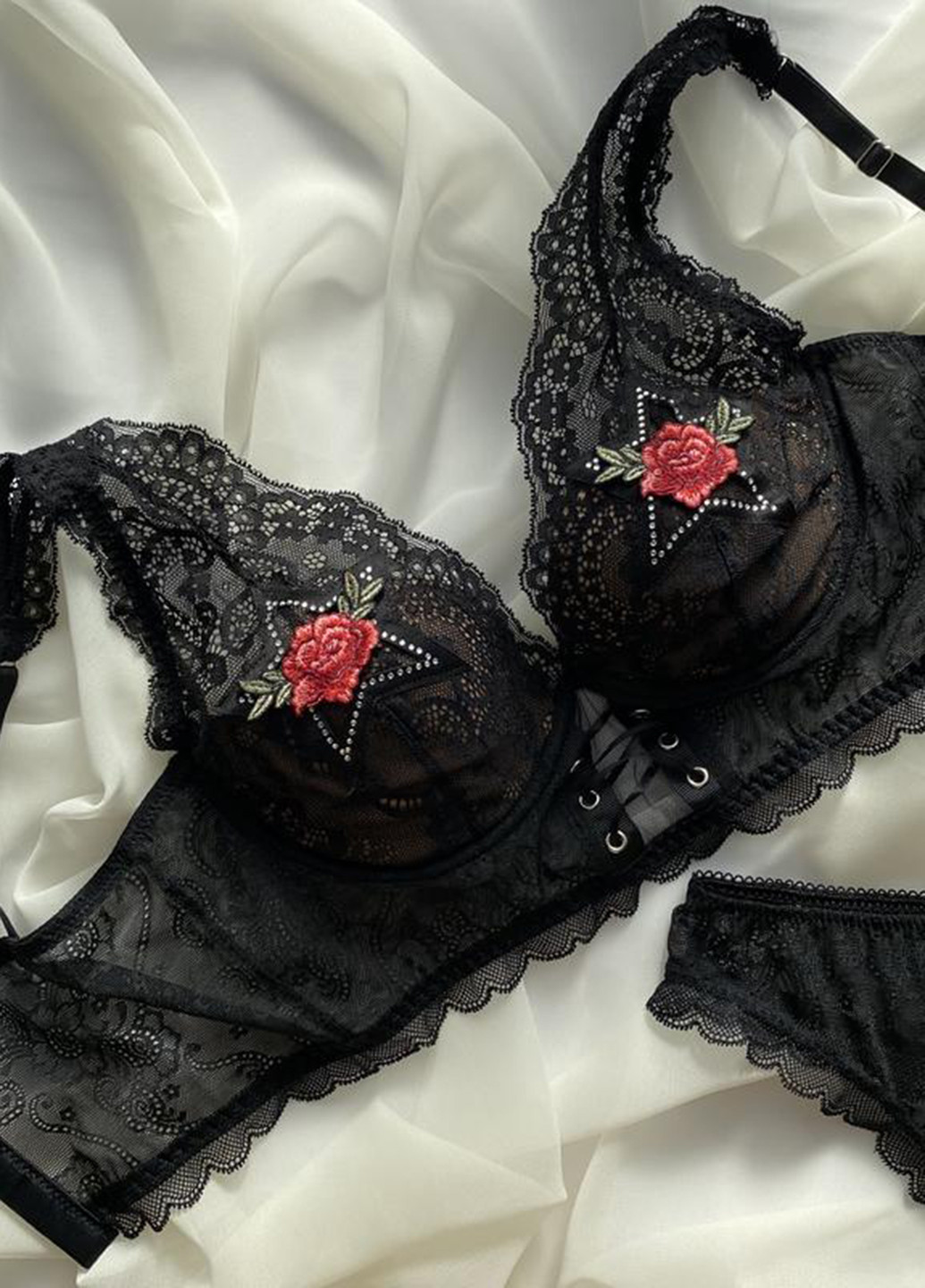 Чёрный бралетт бюстгалтерв Fashion Forms с косточками полиамид