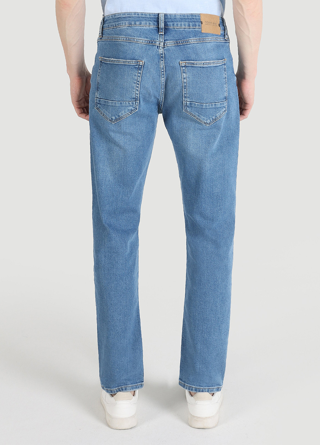 Синие демисезонные зауженные джинсы Colin's