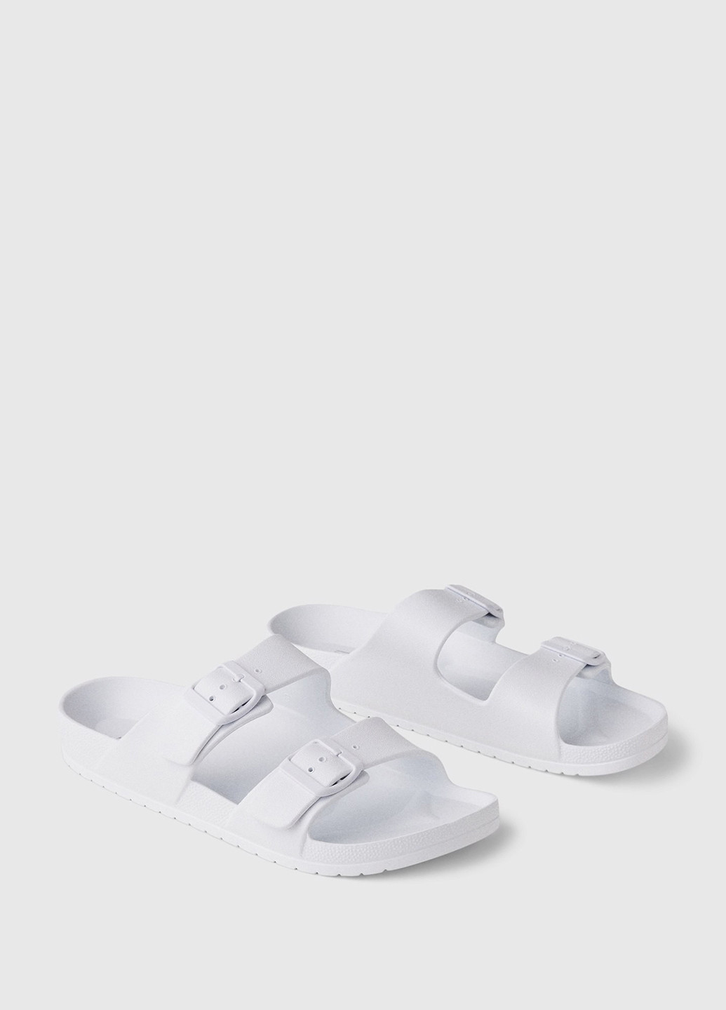Белые шлепанцы Gap с пряжкой, с белой подошвой