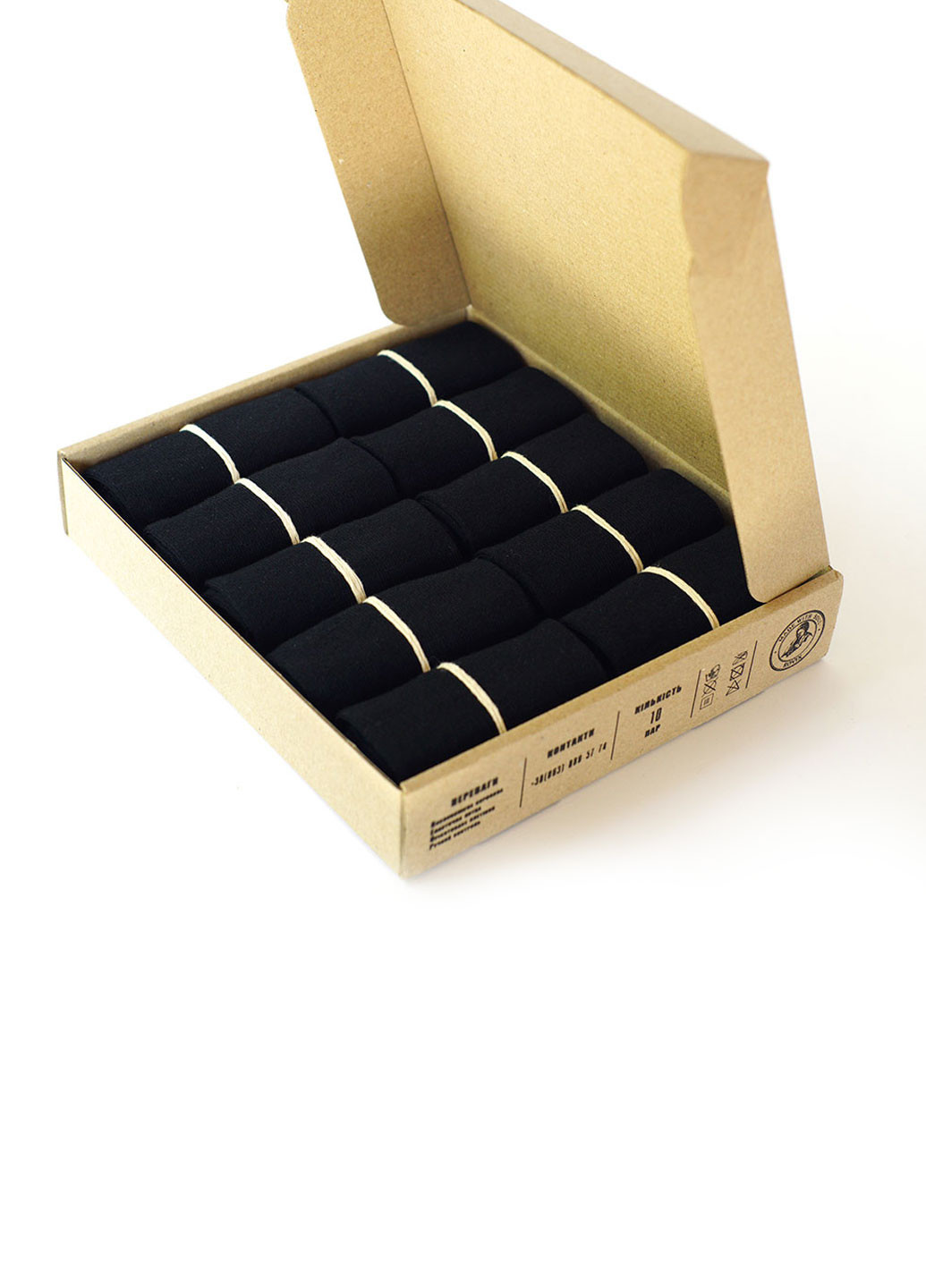 Чорні набір шкарпеток 10 пар Rovix однотонні (220174759)