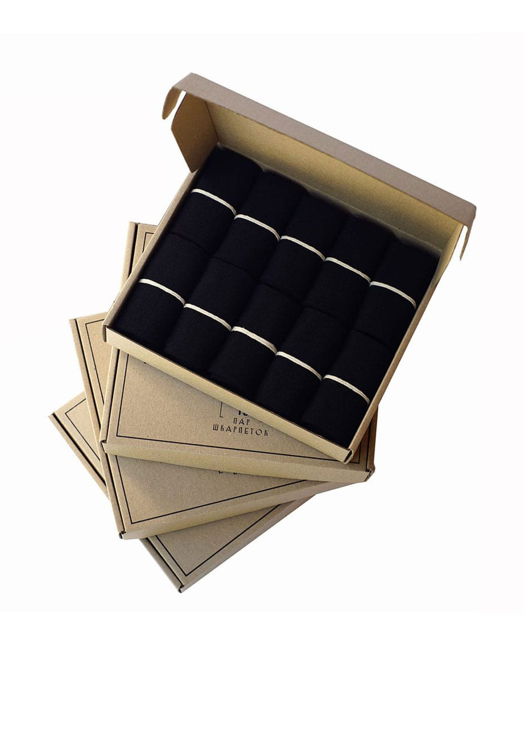 Чорні набір шкарпеток 10 пар Rovix однотонні (220174759)