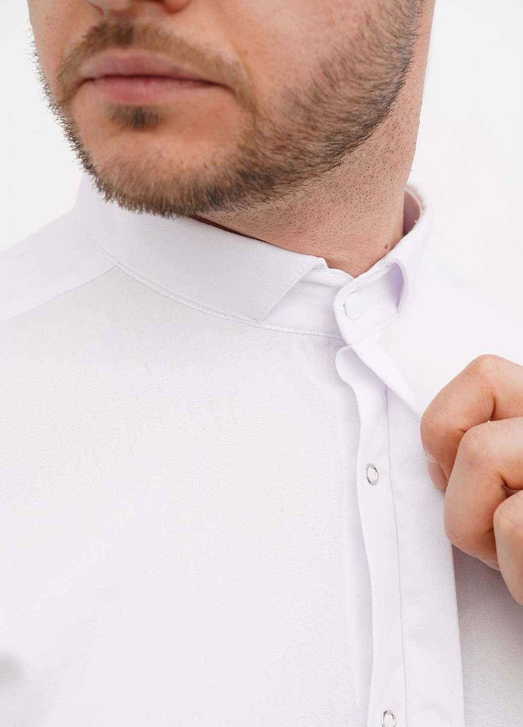 Белая классическая рубашка однотонная Trend Collection