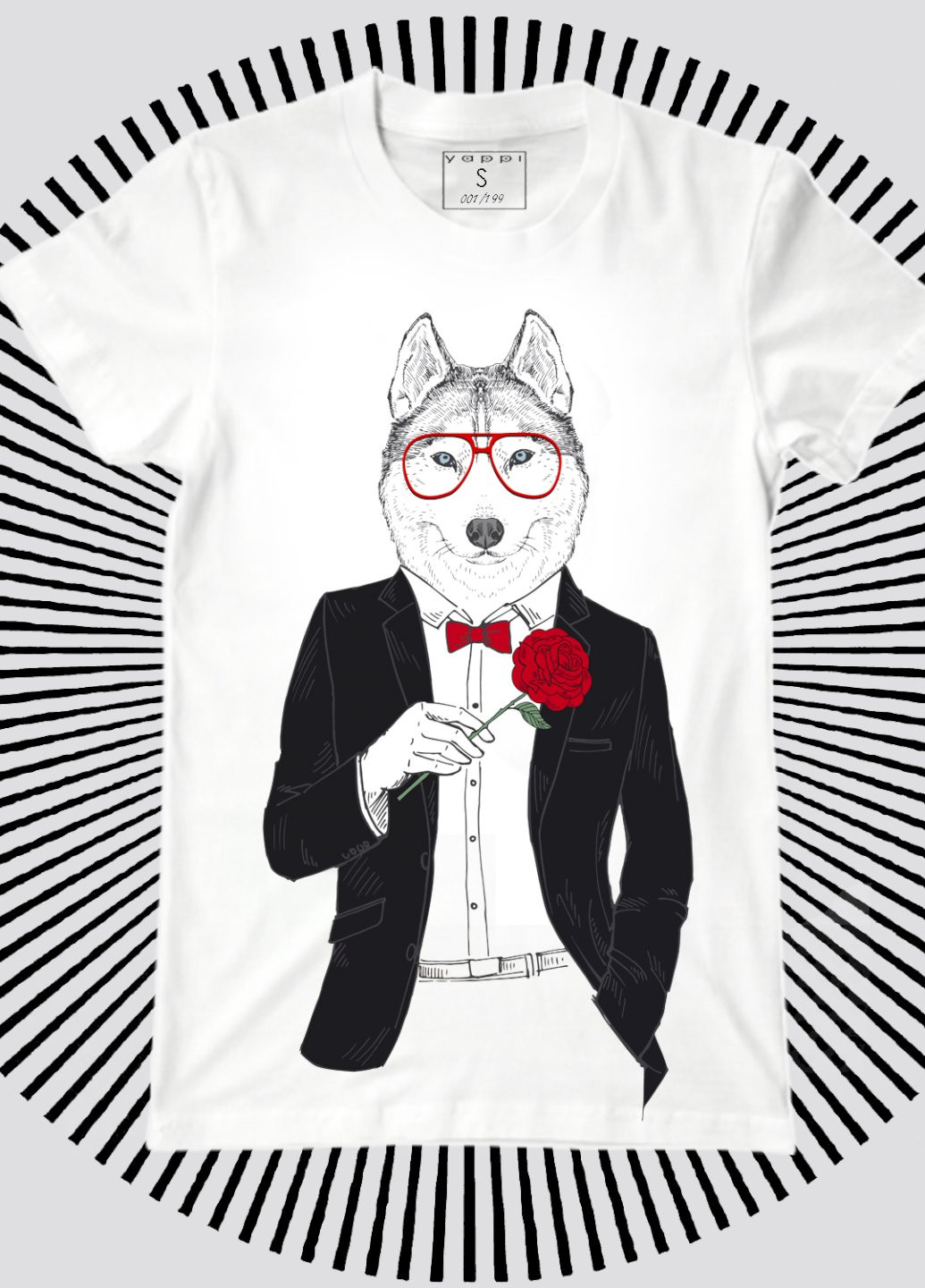 Белая футболка мужская YAPPI