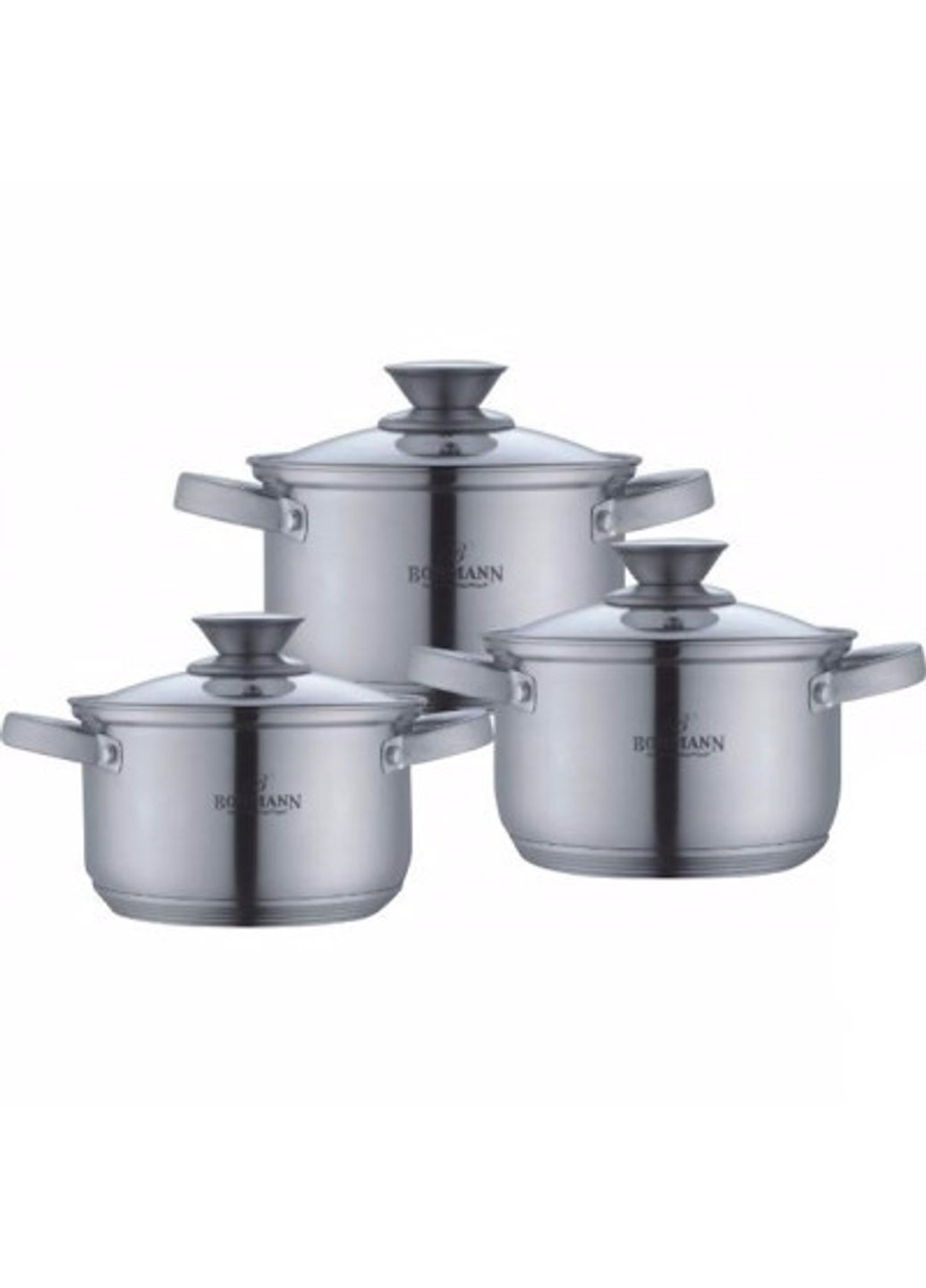 Набор кухонной посуды из нержавеющей стали 6 предметов BH-0516 Bohmann (254782376)