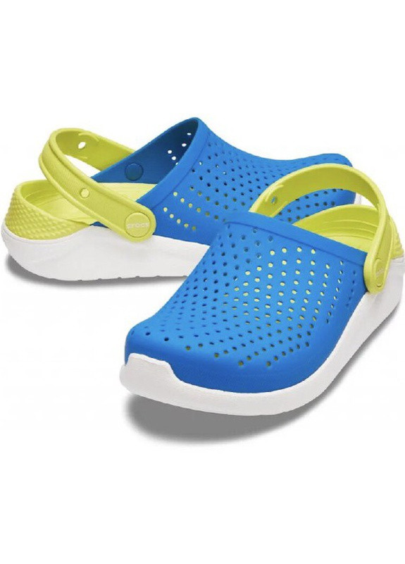 Дитячі Жовто-сині спортивні сабо Crocs literide kids (239382967)