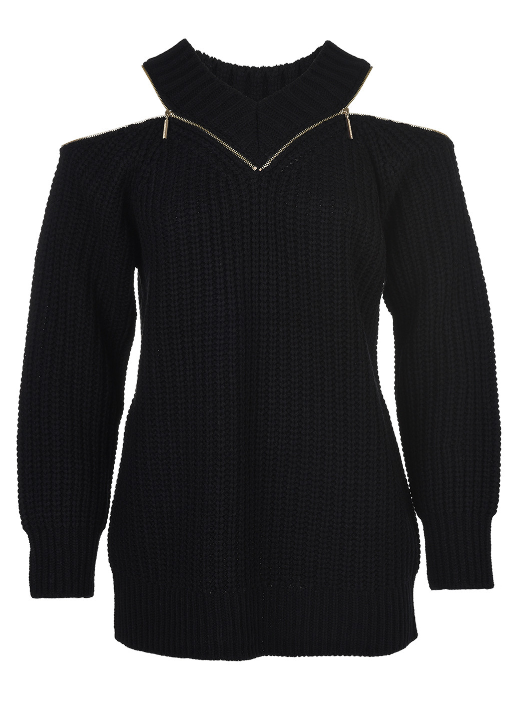Черный демисезонный джемпер пуловер LOVE REPUBLIC