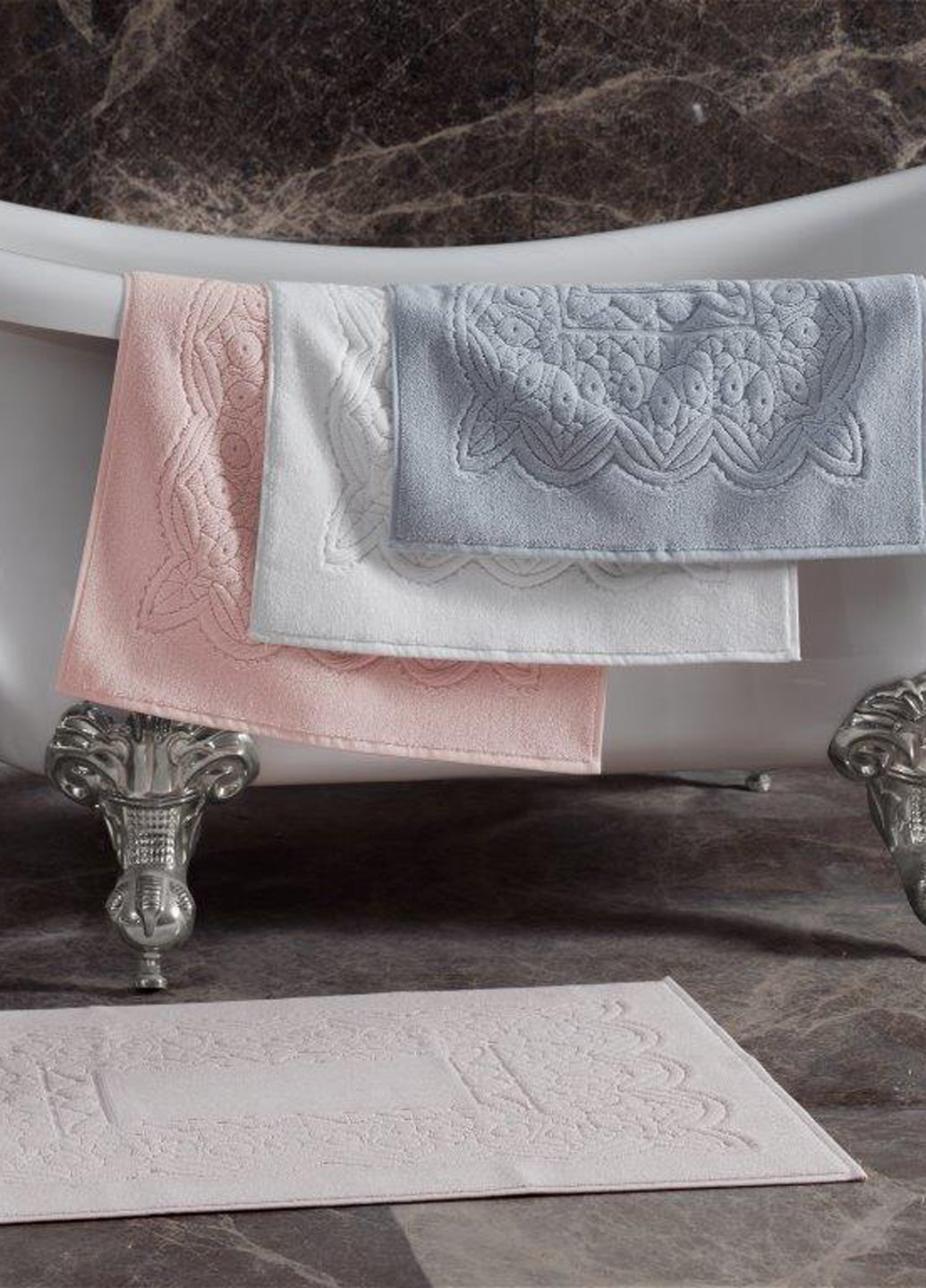 Home Line полотенце-коврик для ног, 50х80 см однотонный розовый производство - Турция