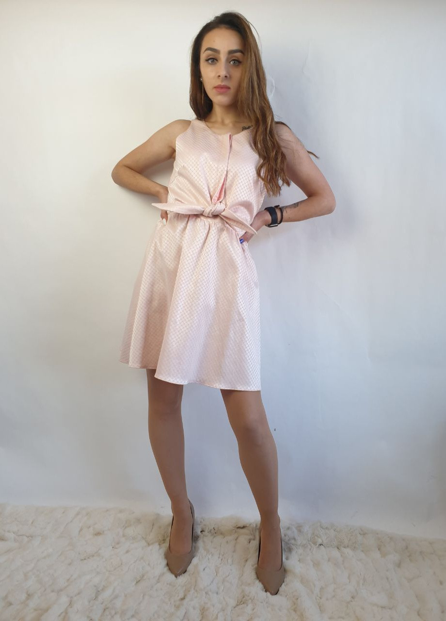 Рожева кежуал сукня Naf Naf однотонна