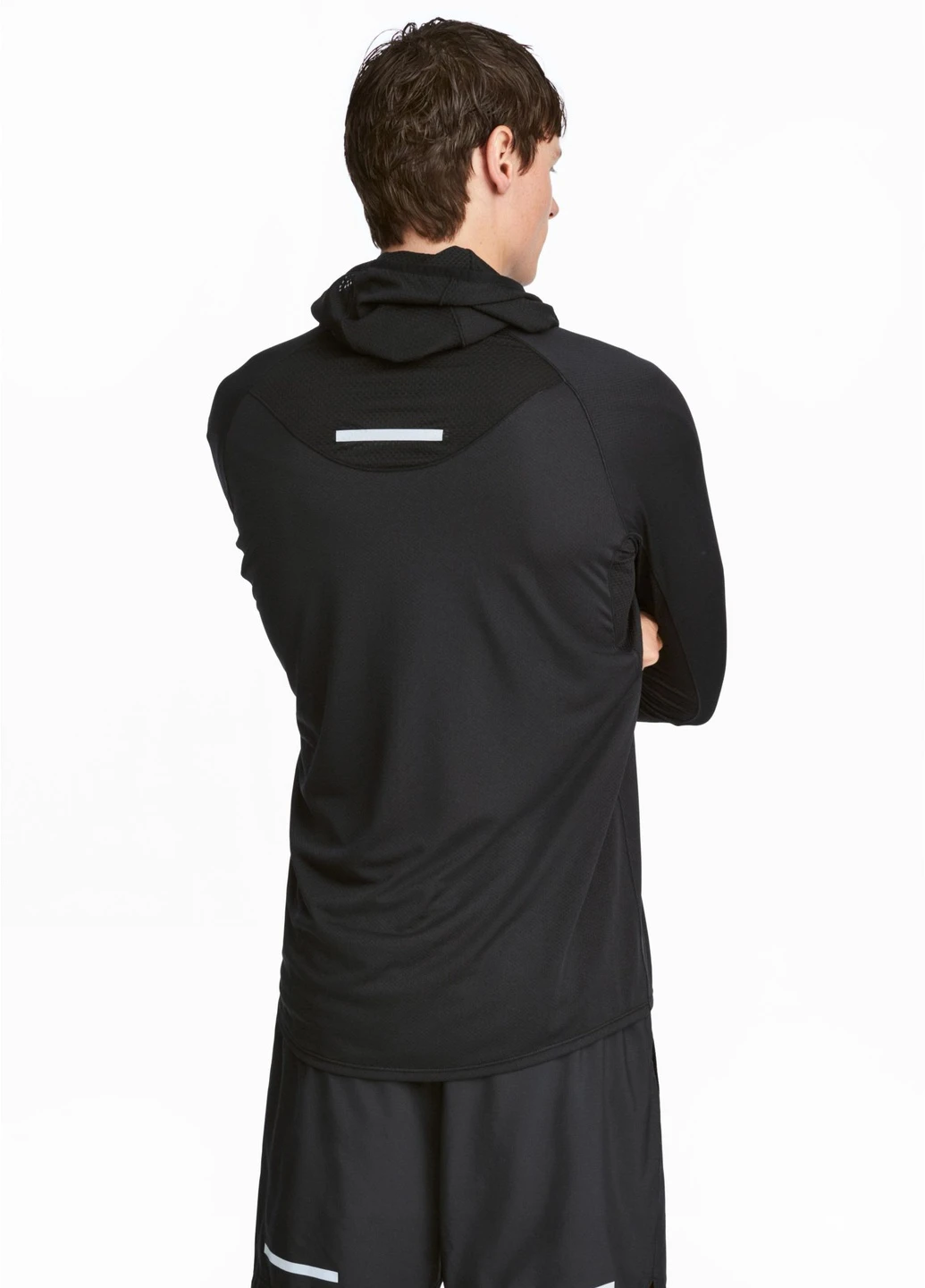 Черная демисезонная спортивная куртка H&M