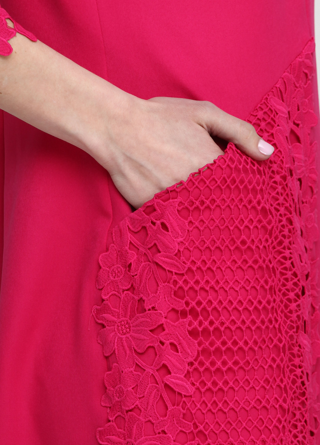 Розовое кэжуал платье Fitucci однотонное