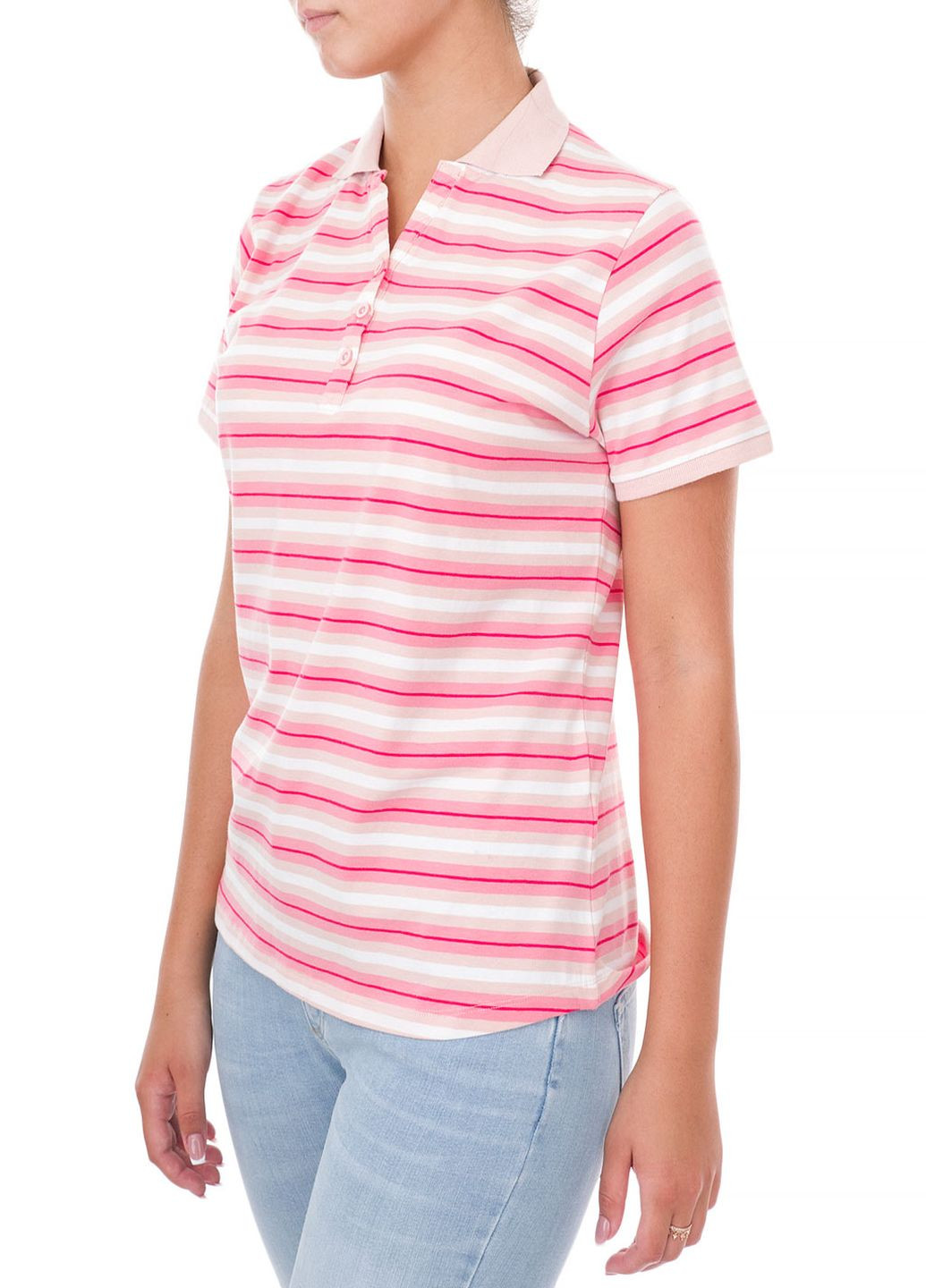 Розовая женская футболка-поло E-Bound