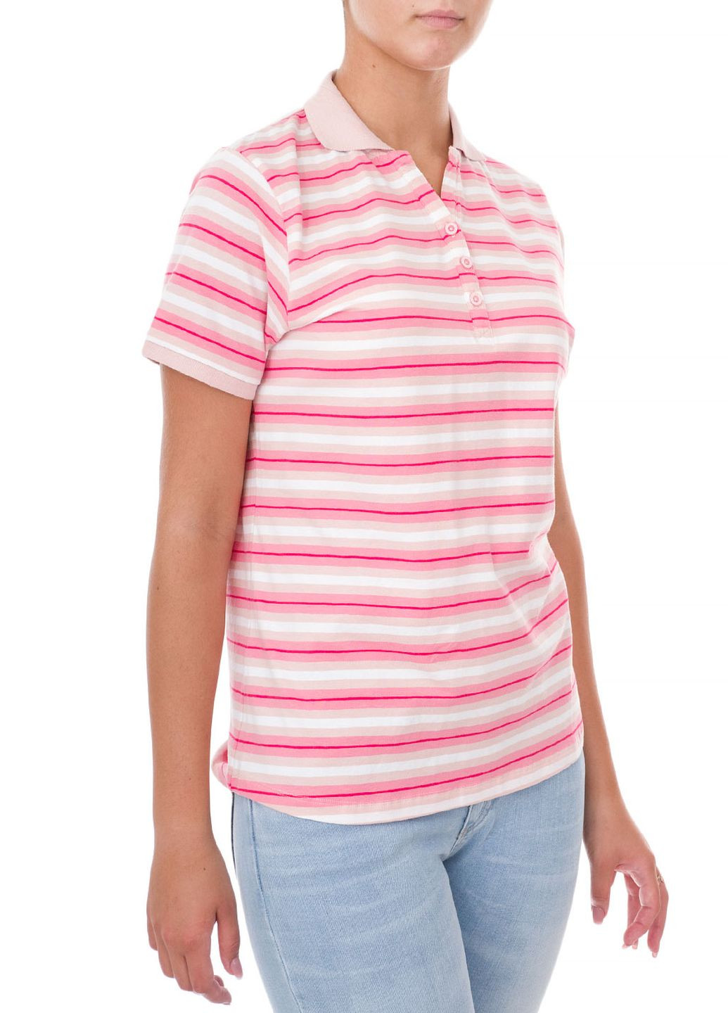 Розовая женская футболка-поло E-Bound