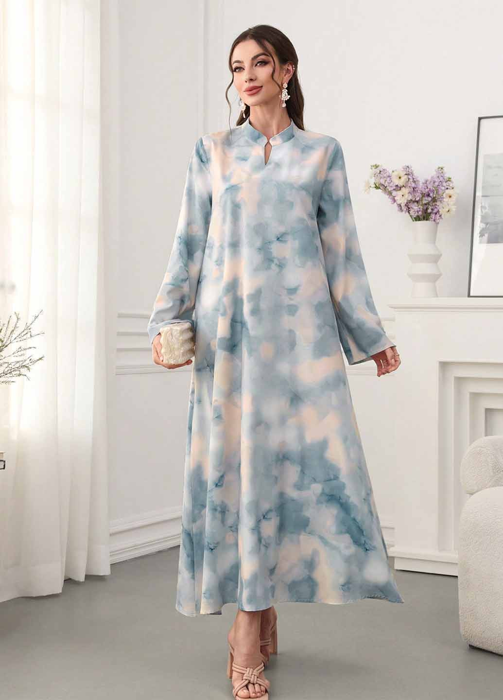 Комбінована вечірня, кежуал сукня а-силует SHEIN тай-дай