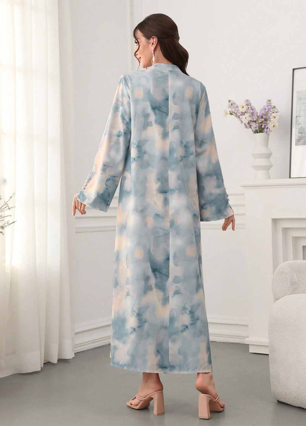 Комбінована вечірня, кежуал сукня а-силует SHEIN тай-дай