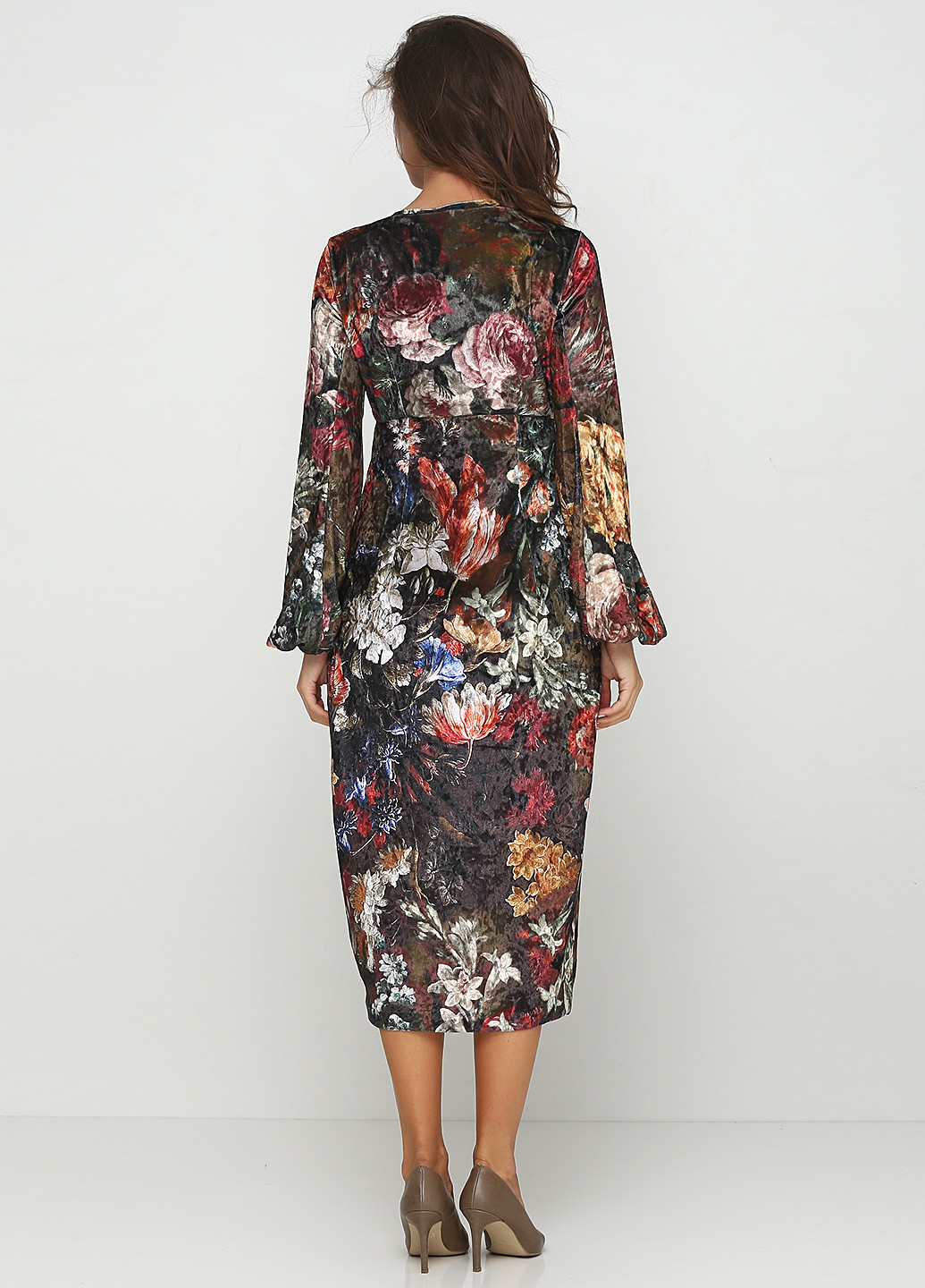 Комбинированное кэжуал платье Grazia Pi с цветочным принтом