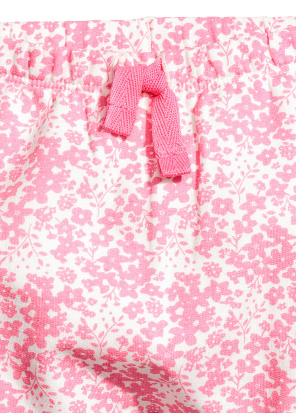 Штани H&M прямі квіткові рожеві кежуали