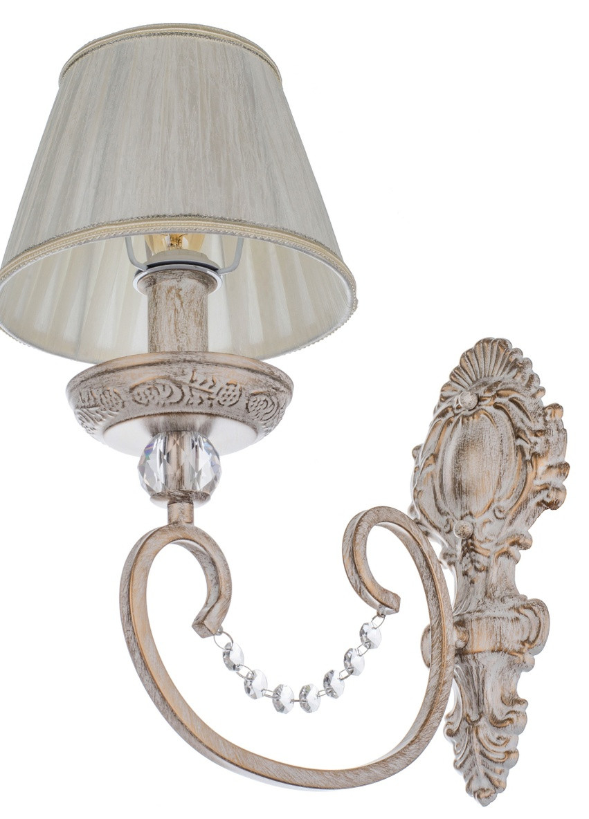 Бра настенное накладное классическое BCL-729W/1 E14 WH/G Brille (253894392)