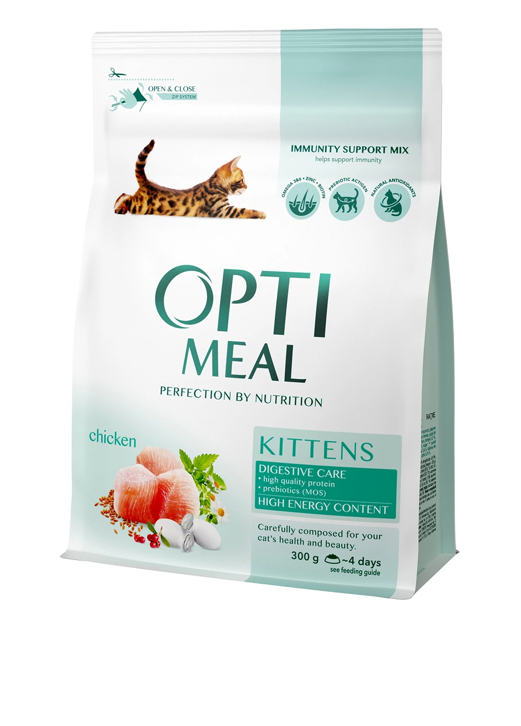 Сухий корм для кошенят з куркою, 300 г Optimeal (139531154)