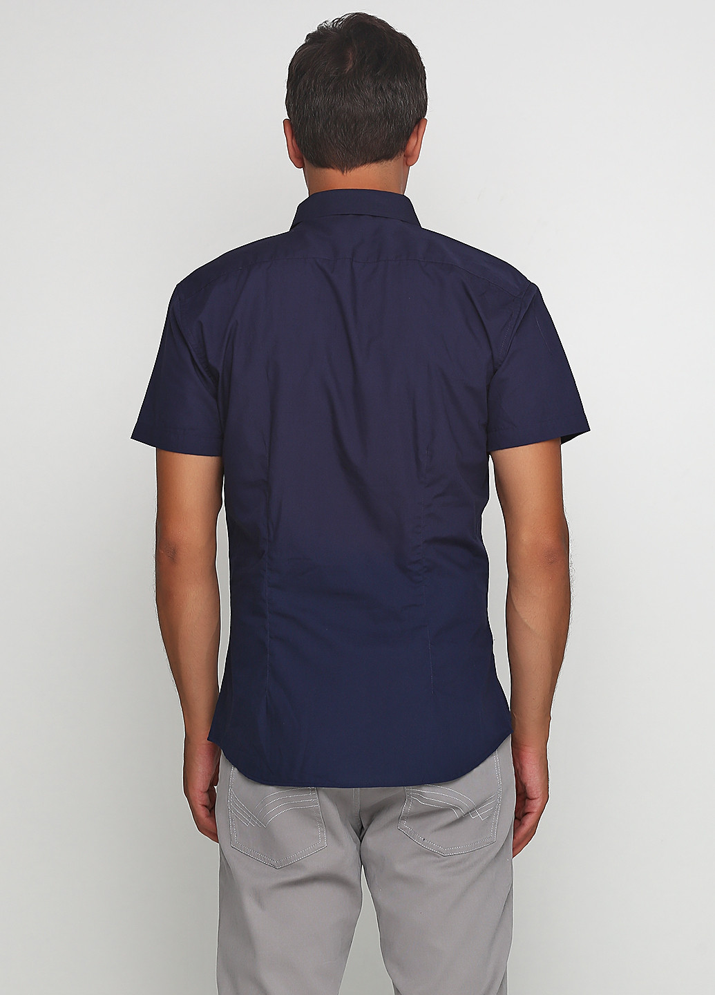 Темно-синяя кэжуал рубашка BLTD с коротким рукавом