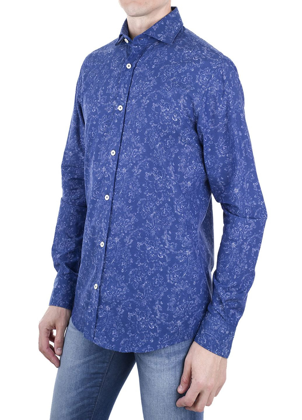 Синяя рубашка с цветами Bogner
