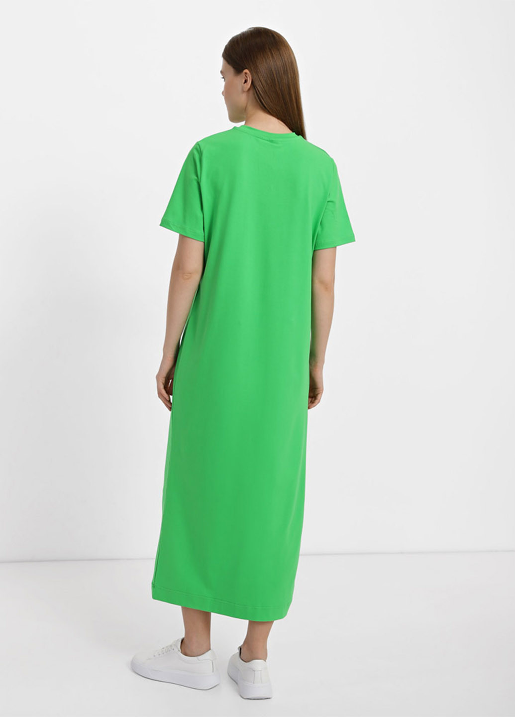 Зеленое кэжуал платье платье-футболка Promin однотонное