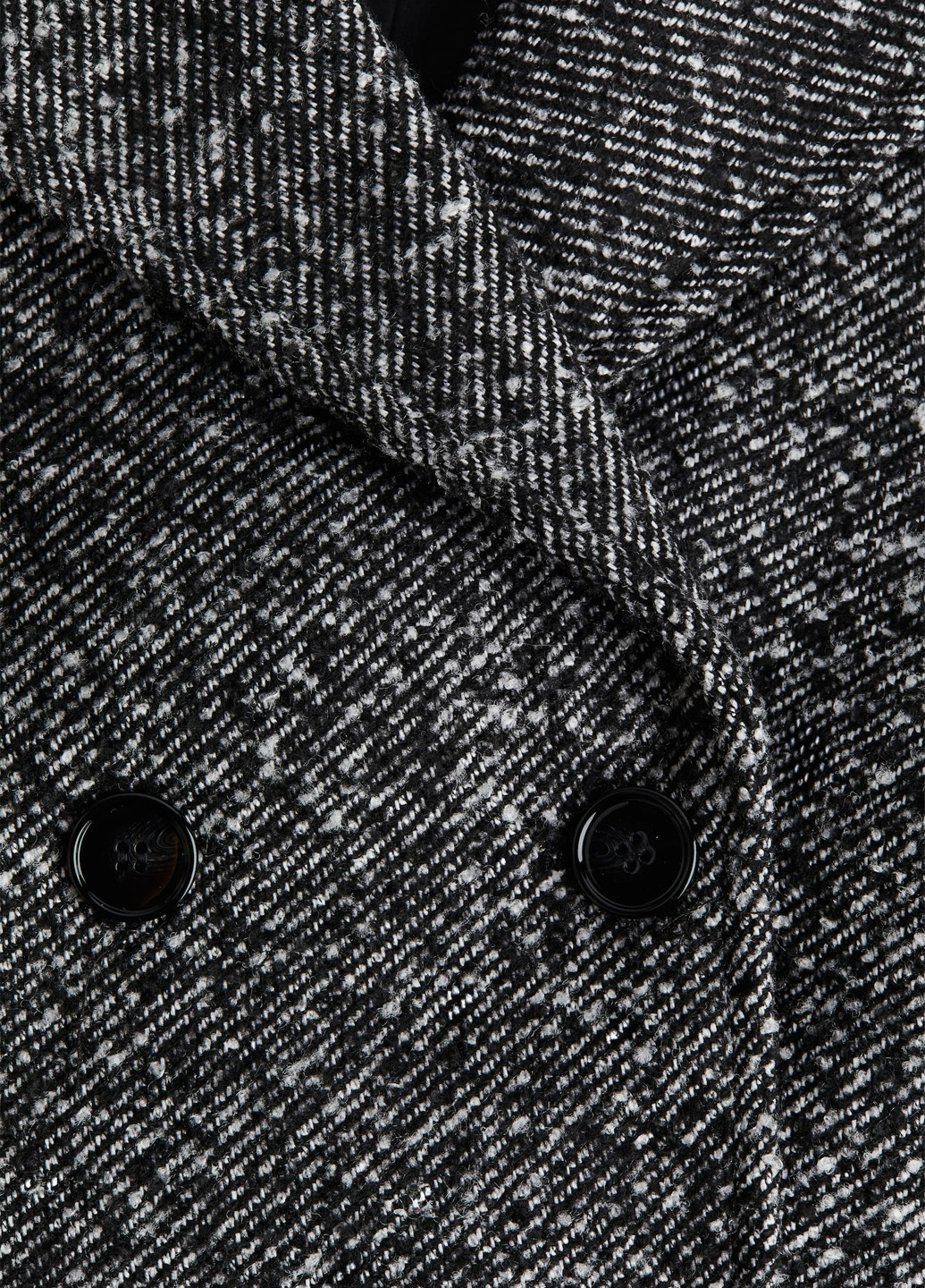 Чорне Діловий, Кежуал напівпальто двобортне H&M меланж