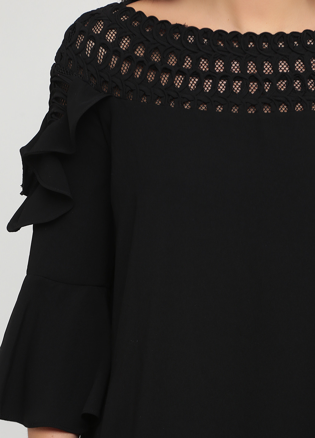 Черное кэжуал платье Dzyn Line однотонное