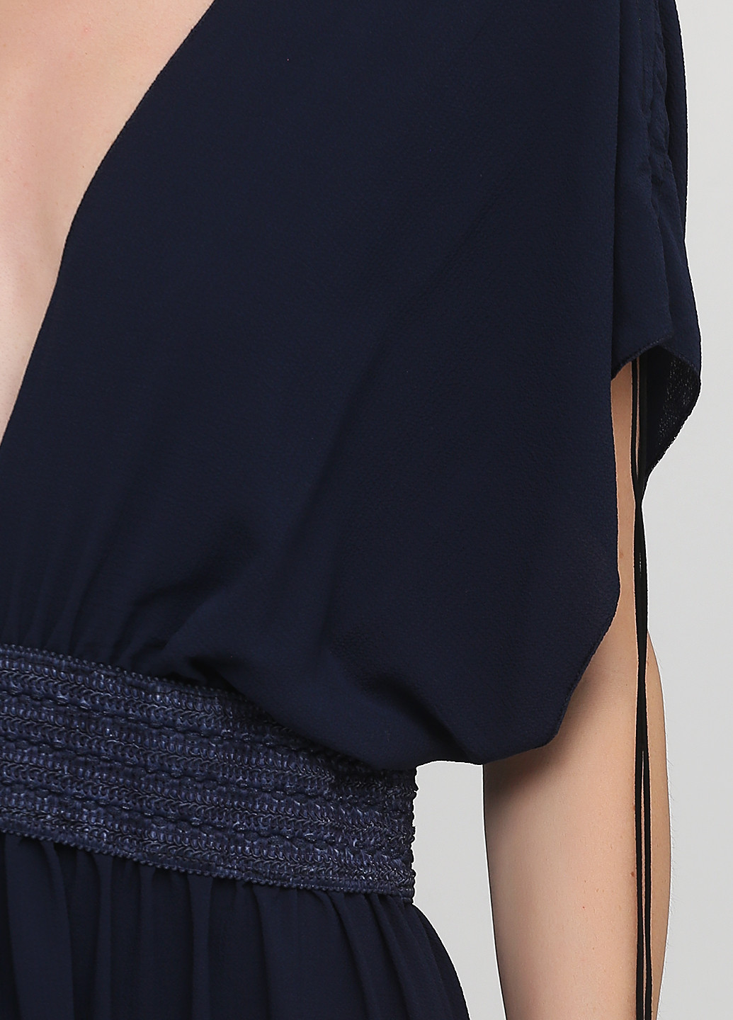 Темно-синя кежуал плаття, сукня в стилі армпір No Brand однотонна