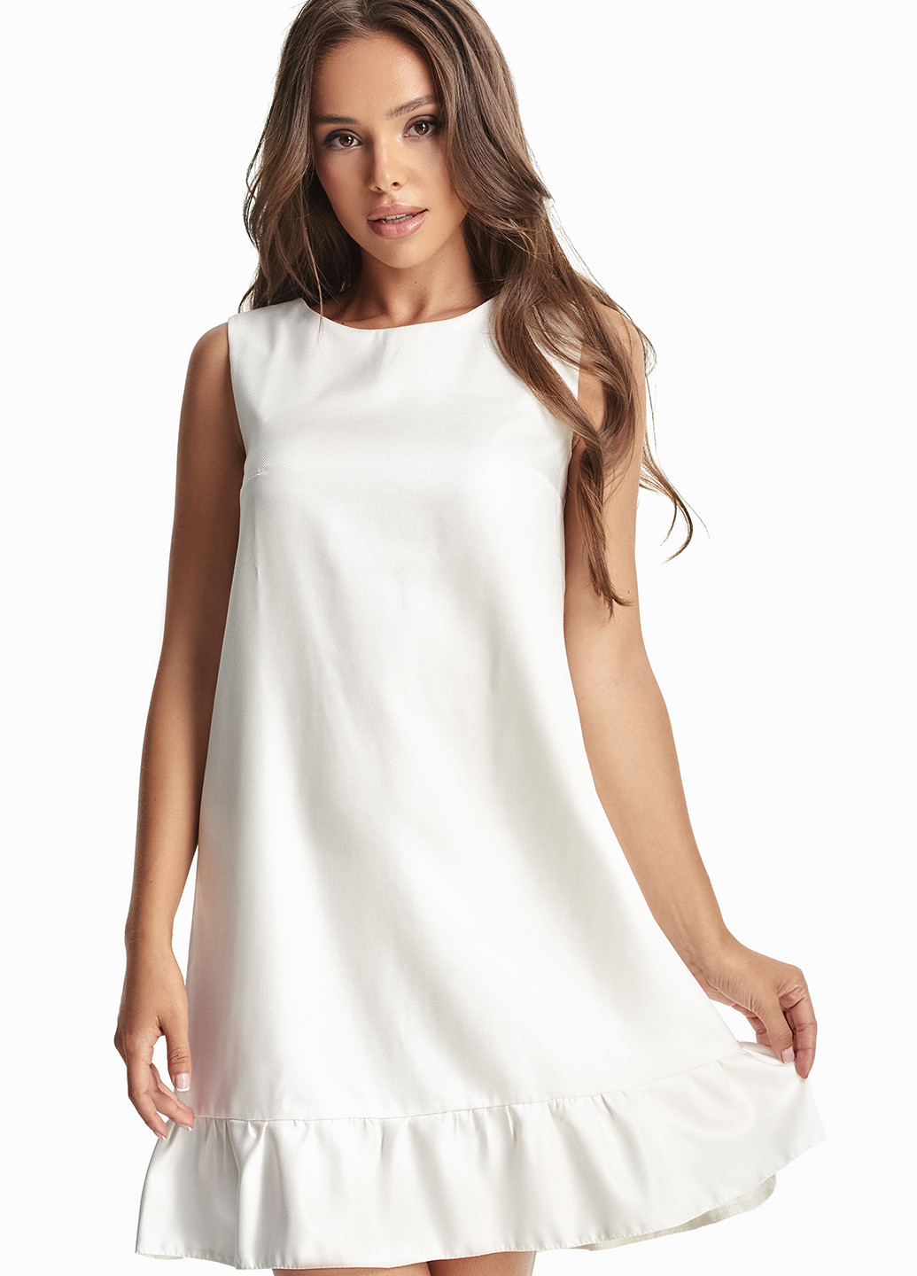 Білий кежуал сукня Evalution однотонна
