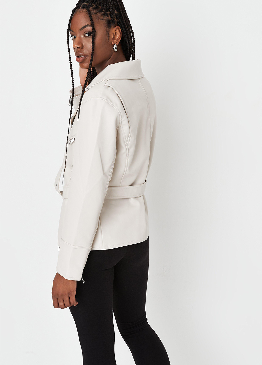 Молочная демисезонная куртка Missguided