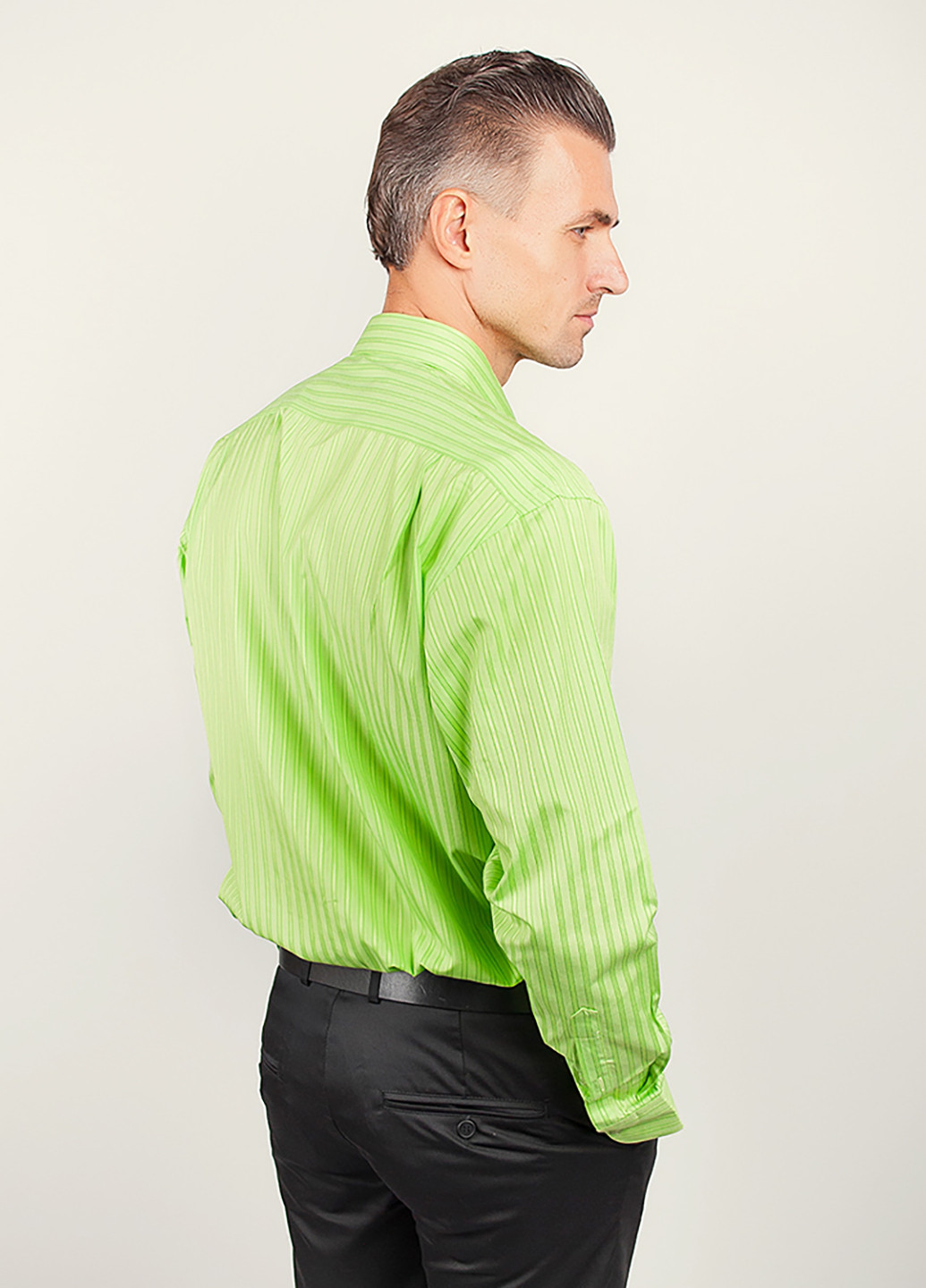Салатовая кэжуал рубашка однотонная Framzoni