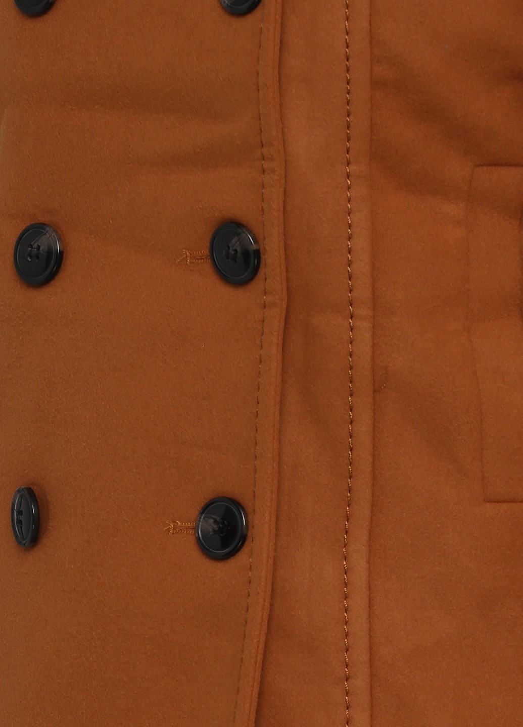 Рыжее Кэжуал полупальто двубортное H&M однотонное