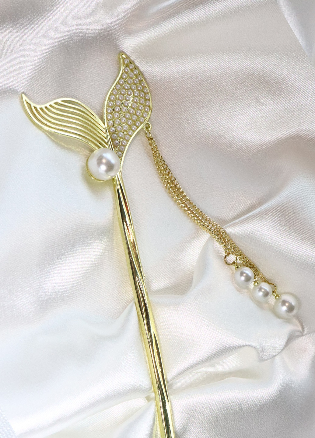 Заколка-шпилька "Mermaid" золотиста з перлами Анна Ясеницька (256019597)