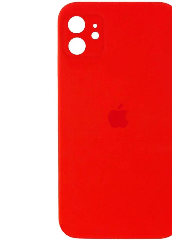 Силиконовый Чехол Накладка с Квадратными Бортиками Silicone Case для iPhone 11 Red No Brand (254255715)