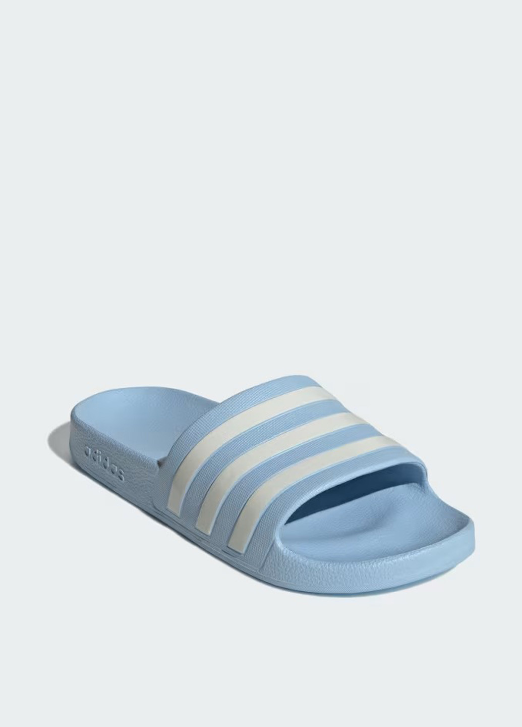 Голубые шлепанцы adidas